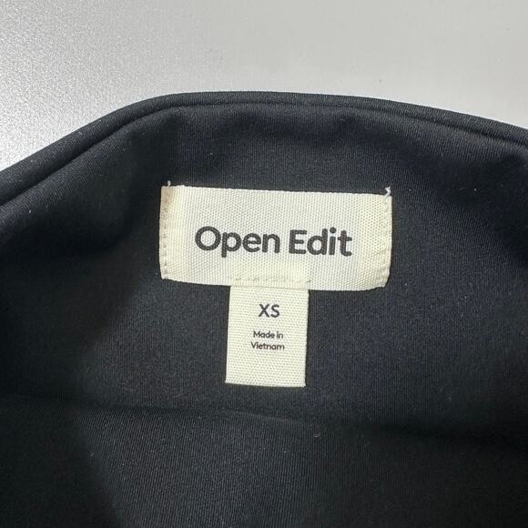 Open Edit Funnel Neck Double Layer Sleeveless Bodysuit in Black - Picture 6 of 10